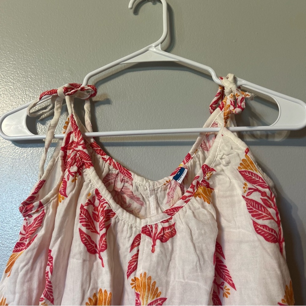 NWT Old Navy Size Medium  Floral Cami Swing Casual Baby‎ Doll Top Shoulder Ties